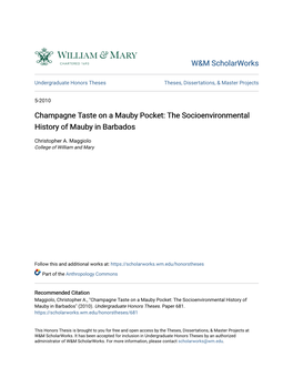 The Socioenvironmental History of Mauby in Barbados