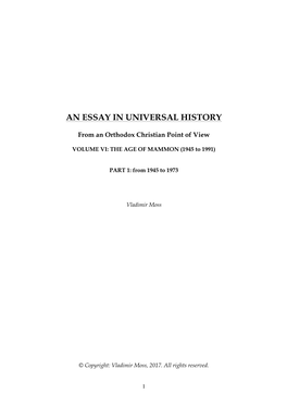 An Essay in Universal History