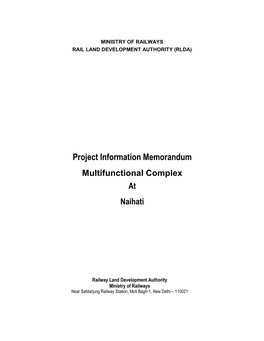 PIM”) Is Issued by Rail Land Development Authority (RLDA) in Pursuant to the Request for Proposal Vide RFP Notice No