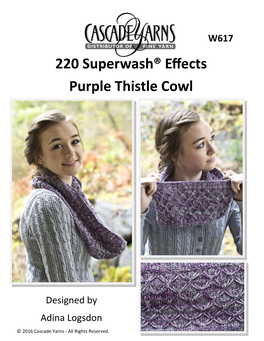 220 Superwash® Effects Purple Thistle Cowl