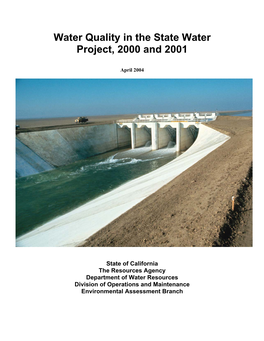 Water Quality in the State Water Project, 2000 and 2001