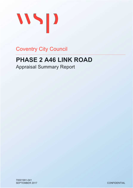 PHASE 2 A46 LINK ROAD Appraisal Summary Report