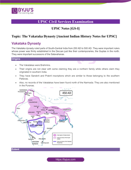 The Vakataka Dynasty [Ancient Indian History Notes for UPSC]