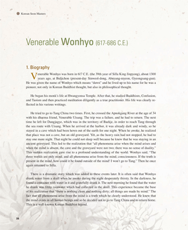 Venerable Wonhyo (617-686 C.E.)