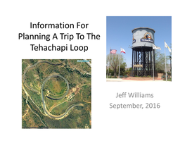 Information for Planning a Trip to the Tehachapi Loop