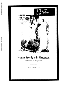 Fighting Poverty with Microcredit: Experience in Bangladesh / Shahidur R