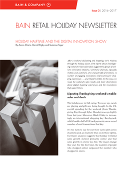 Bain Retail Holiday Newsletter