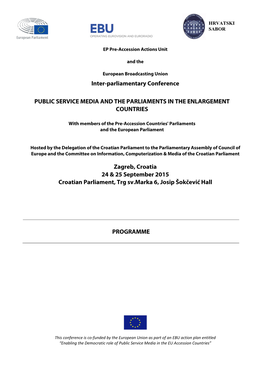 Programme of the Interparliamentary Conference