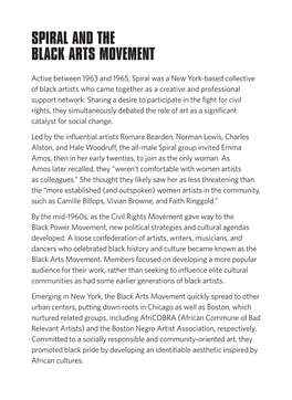 Active Between 1963 and 1965, Spiral Was a New York-Based Collective of Black Artists Who Came Together As a Creative and Professional Support Network