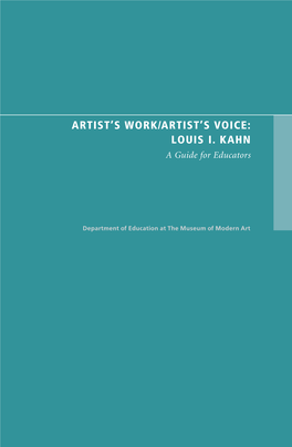 LOUIS I. KAHN a Guide for Educators