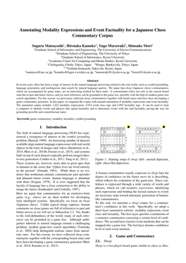 Annotating Modality Expressions and Event Factuality for a Japanese Chess Commentary Corpus