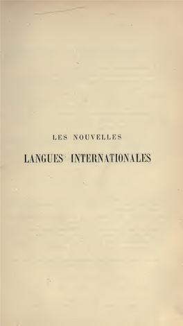 Histoire De La Langue Universelle