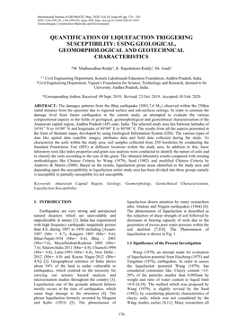 Using Geological, Geomorphological and Geotechnical Characteristics