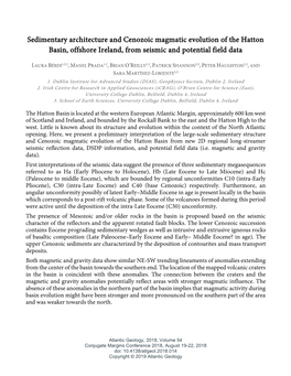 Sedimentary Architecture and Cenozoic Magmatic Evolution of the Hatton Basin, Offshore Ireland, from Seismic and Potential Field Data