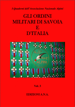 Gli Ordini Militari Di Savoia E D'italia