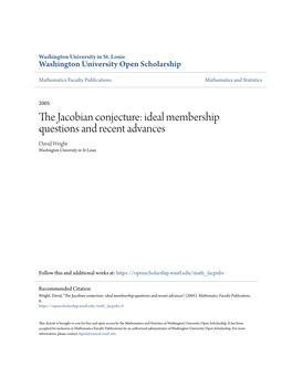 The Jacobian Conjecture: Ideal Membership Questions and Recent Advances