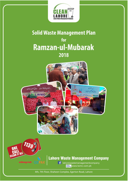 Solid Waste Management Plan for the Month of Ramzan