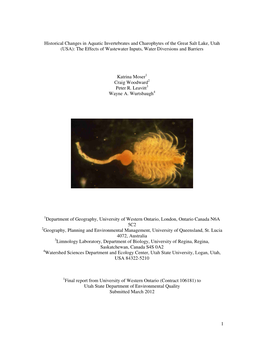 1 Historical Changes in Aquatic Invertebrates and Charophytes Of