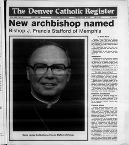 New Archbishop Named Bishop J