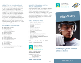 Talktoday We Do; We Are Competitors on the Ice and Partners Off the Ice