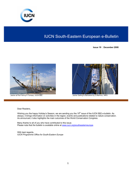 IUCN South-Eastern European E-Bulletin 19 (December 2008)