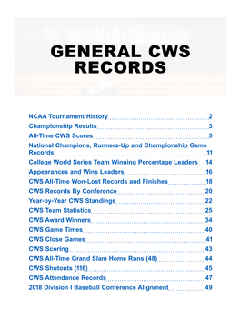 General Cws Records