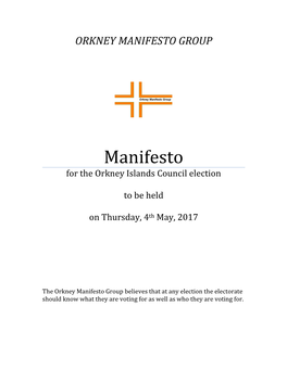 Orkney Manifesto Group