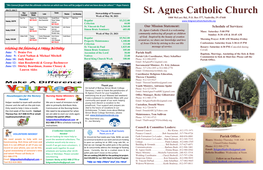 St. Agnes Catholic Church Week of May 30, 2021 ~~~~~~~~~~~~~~~~~~~~~~~~~~~~~~~~~~~~~~~~~~~~~~~~~~~~~~~~~~~~~~~~~~ 1008 Mclary Rd., P.O