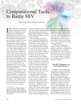 Computational Tools to Battle HIV