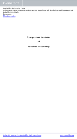 Comparative Criticism 16