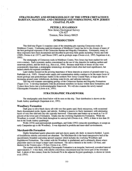 Stratigraphy and Hydrogeology of the Upper Cretaceous Raritan, Magothy, and Cheesequake Formations, New Jersey Coastal Plain Peter J