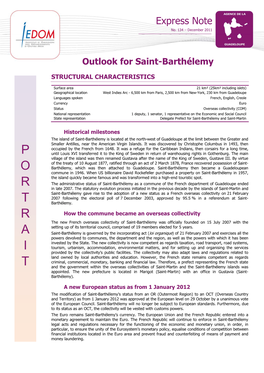 Outlook for Saint-Barthélemy