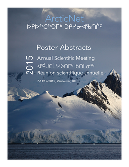 Poster Abstracts Annual Scientific Meeting ᐊᕐᕌᒍᑕᒫᕐᓯᐅᑎᒥᒃ ᑲᑎᒪᓂᕐᒃ