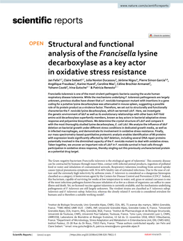 Structural and Functional Analysis of the Francisella Lysine