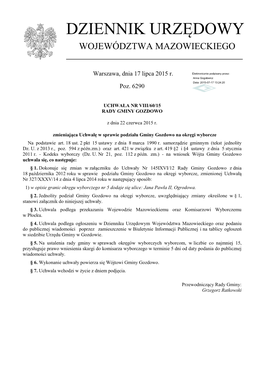 Uchwała Nr VIII/60/15 Z Dnia 22 Czerwca 2015 R