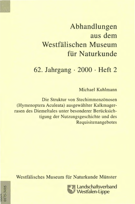 Abhandlungen Aus Dem Westfälischen Museum Für Naturkunde