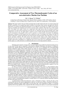 Comparative Assessment of Two Thermodynamic Cycles of an Aero-Derivative Marine Gas Turbine