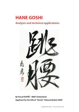HANE GOSHI Analysis and Technical Applications