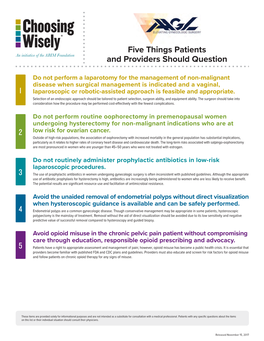 Five Things Patients and Providers Should Question