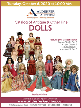 October 6 Catalog of Antique and Other Fine Dolls