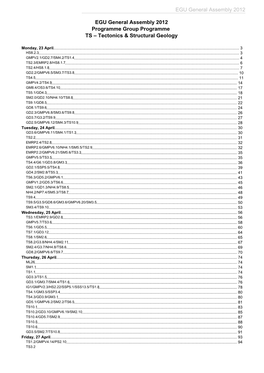 Tectonics & Structural Geology