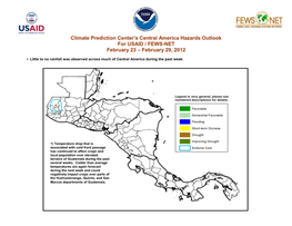 Central America Hazards Outlook, February 23-29, 2012