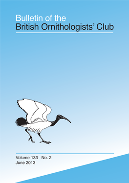 Bulletin of the British Ornithologists' Club