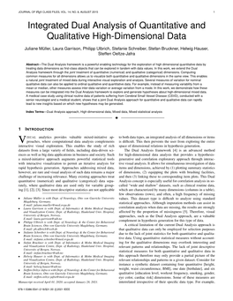 Integrated Dual Analysis of Quantitative and Qualitative High-Dimensional Data