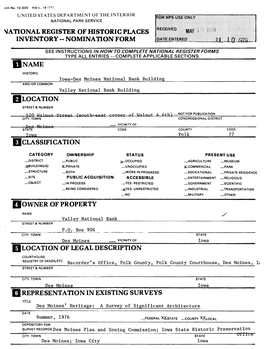 National Register of Historic Places Inventory - Nomination Form