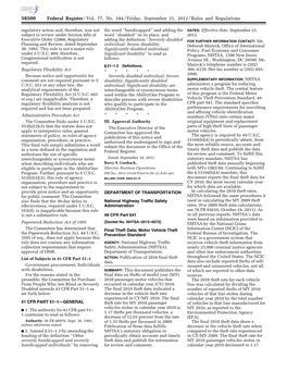 Final Theft Data for Organization, Procedure and Practice Is CY 2010, the Most Recent Calendar Year Not Subject to the Requirement to for Which Data Are Available