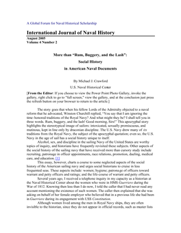 Social History in American Naval Documents