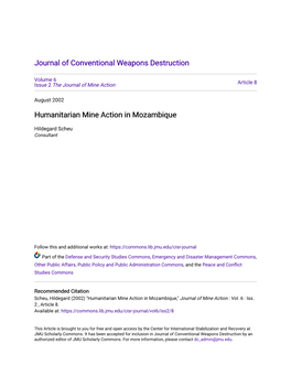 Humanitarian Mine Action in Mozambique