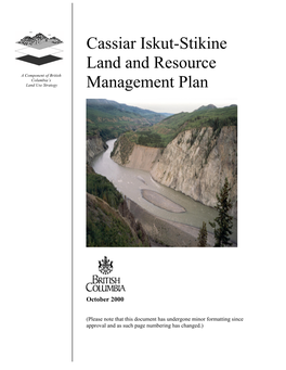 Cassiar Iskut-Stikine Land and Resource Management Plan