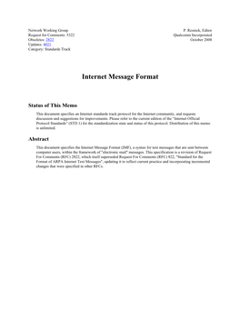 Internet Message Format